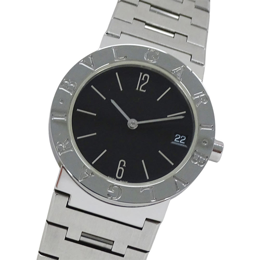 Bulgari BVLGARI Boys' Watch, Brand: Date Quartz QZ Stainless Steel SS BB30SS ...